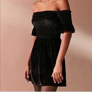 Urban Outfitters Velvet Clara Off Shoulder Dress